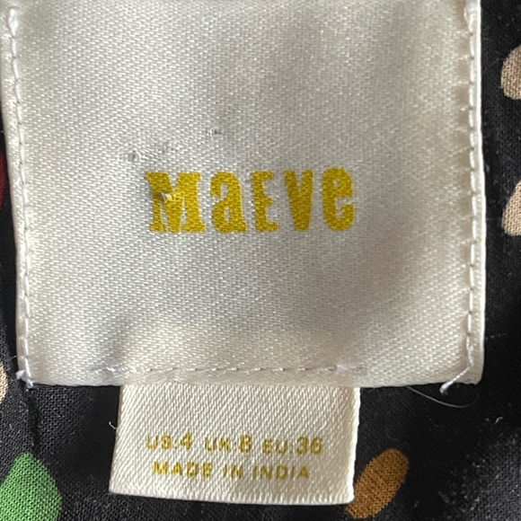 Anthropologie Maeve Wynwood Confetti Print Button Up Blouse Size 4 Pockets - Picture 8 of 11